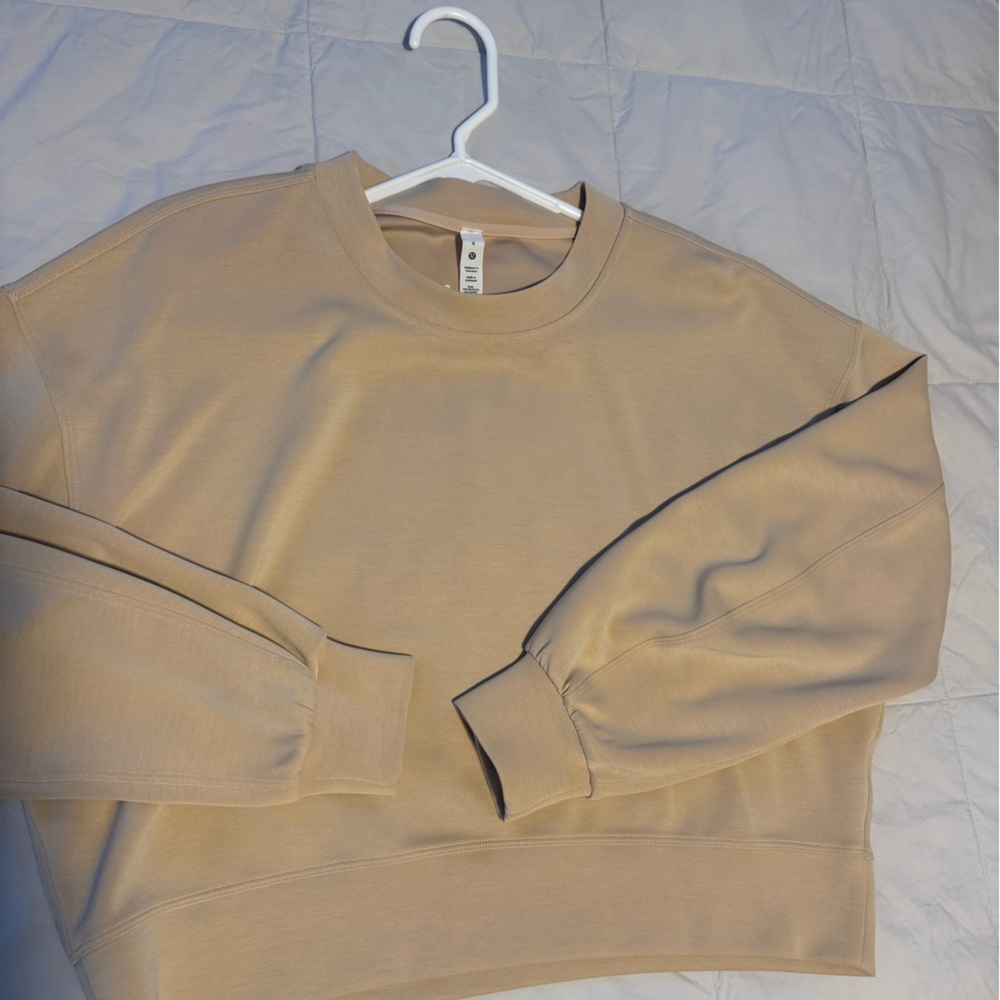 Lululemon Athletica Softstreme Crew Neck Sweater Cropped